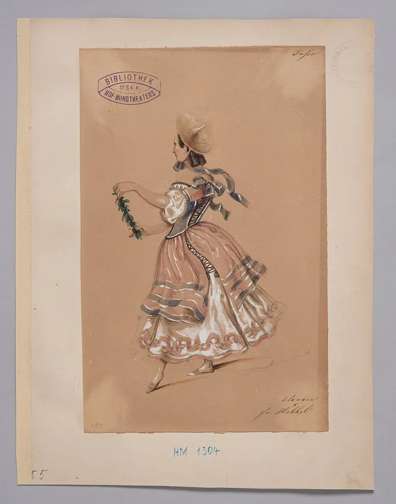 Torquato Tasso, Titel der Serie: Figurinen des k.k. Hof-Burgtheaters