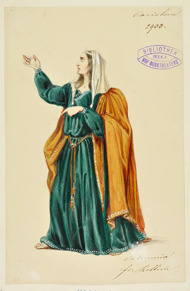 Coriolanus, Titel der Serie: Figurinen des k.k. Hof-Burgtheaters