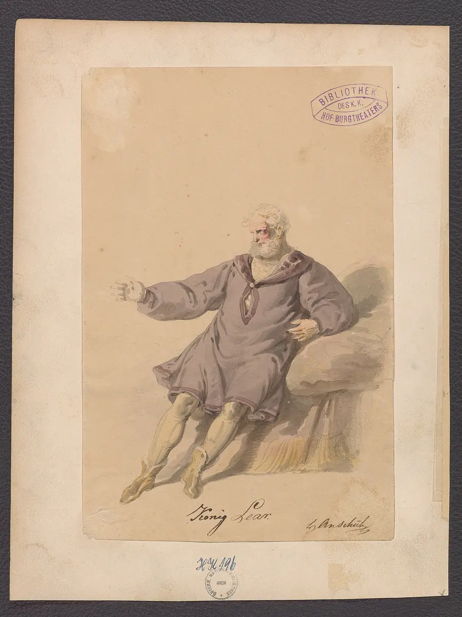 König Lear, Originaltitel: King Lear, Titel der Serie: Figurinen des k.k. Hof-Burgtheaters