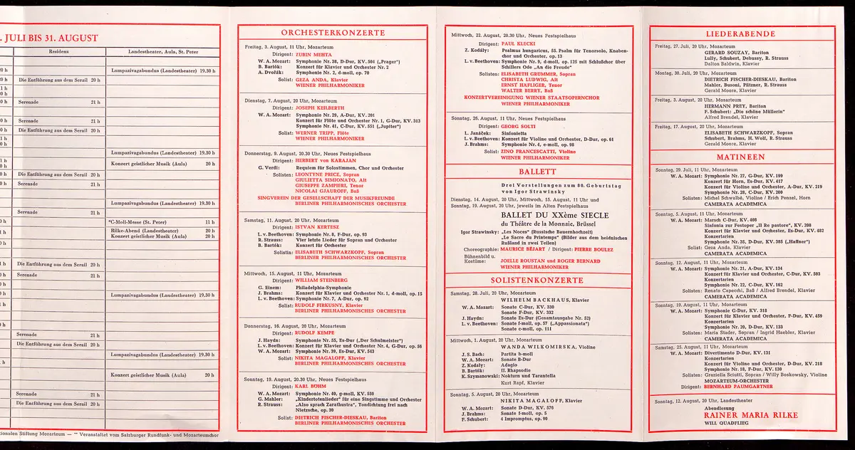 Salzburger Festspiele 1962, Verweis auf Stücktitel: Iphigenie in Aulis, Verweis auf Stücktitel: Cosi fan tutte, Verweis auf Stücktitel: Die Entführung aus dem Serail, Verweis auf Stücktitel: Figaros Hochzeit, Verweis auf Stücktitel: Idomeneo, Verweis auf Stücktitel: Der Troubadour, Verweis auf Stücktitel: Jedermann, Verweis auf Stücktitel: Faust, Verweis auf Stücktitel: Lumpazivagabundus, Verweis auf Stücktitel: Der Bauer als Millionär