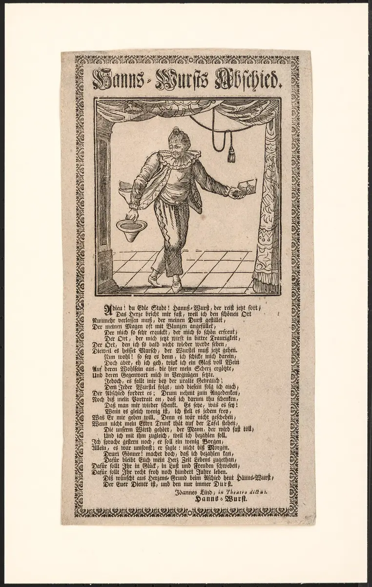 Johannes Lind, Suchtitel: Hanswurst