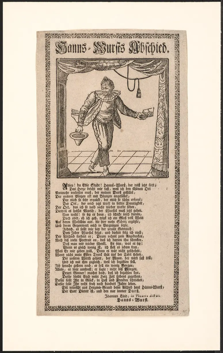 Johannes Lind, Suchtitel: Hanswurst