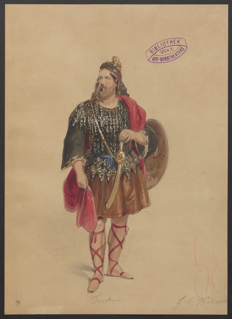 Die Fabier, Titel der Serie: Figurinen des k.k. Hof-Burgtheaters
