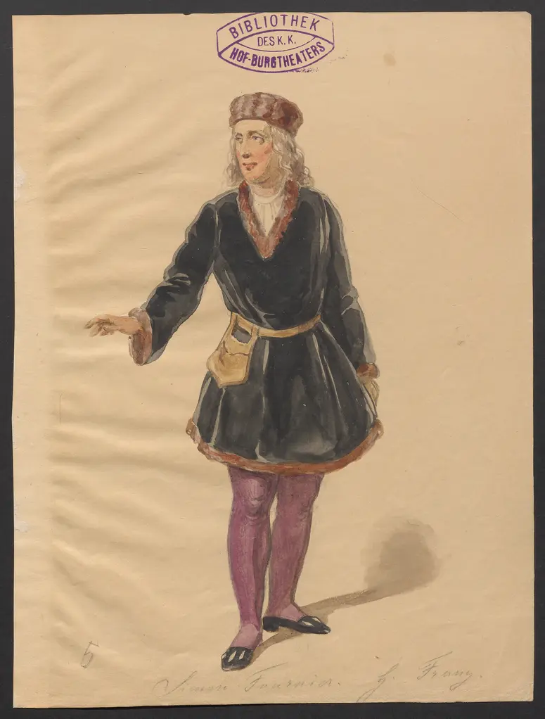 Gringoire, Titel der Serie: Figurinen des k.k. Hof-Burgtheaters