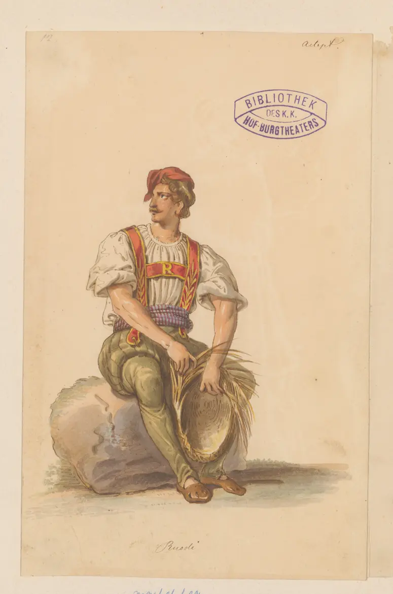 Der Adept, Titel der Serie: Figurinen des k.k. Hof-Burgtheaters