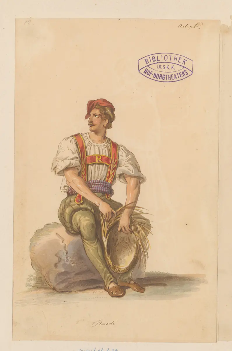 Der Adept, Titel der Serie: Figurinen des k.k. Hof-Burgtheaters