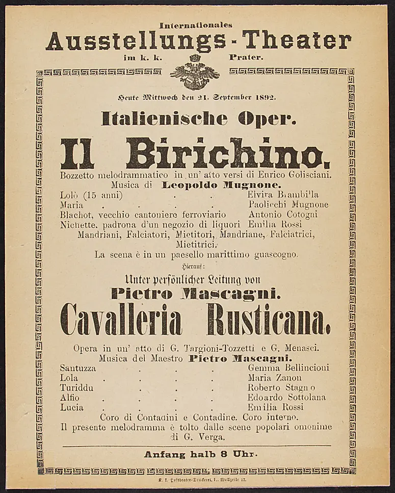 Cavalleria Rusticana, Il Birichino