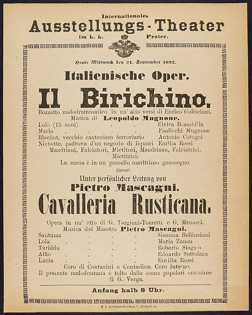 Cavalleria Rusticana, Il Birichino