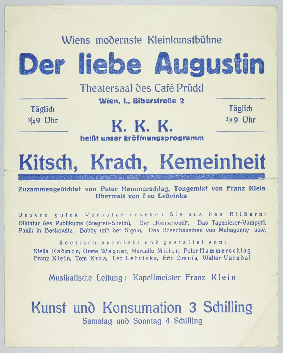 Kitsch, Krach, Kemeinheit