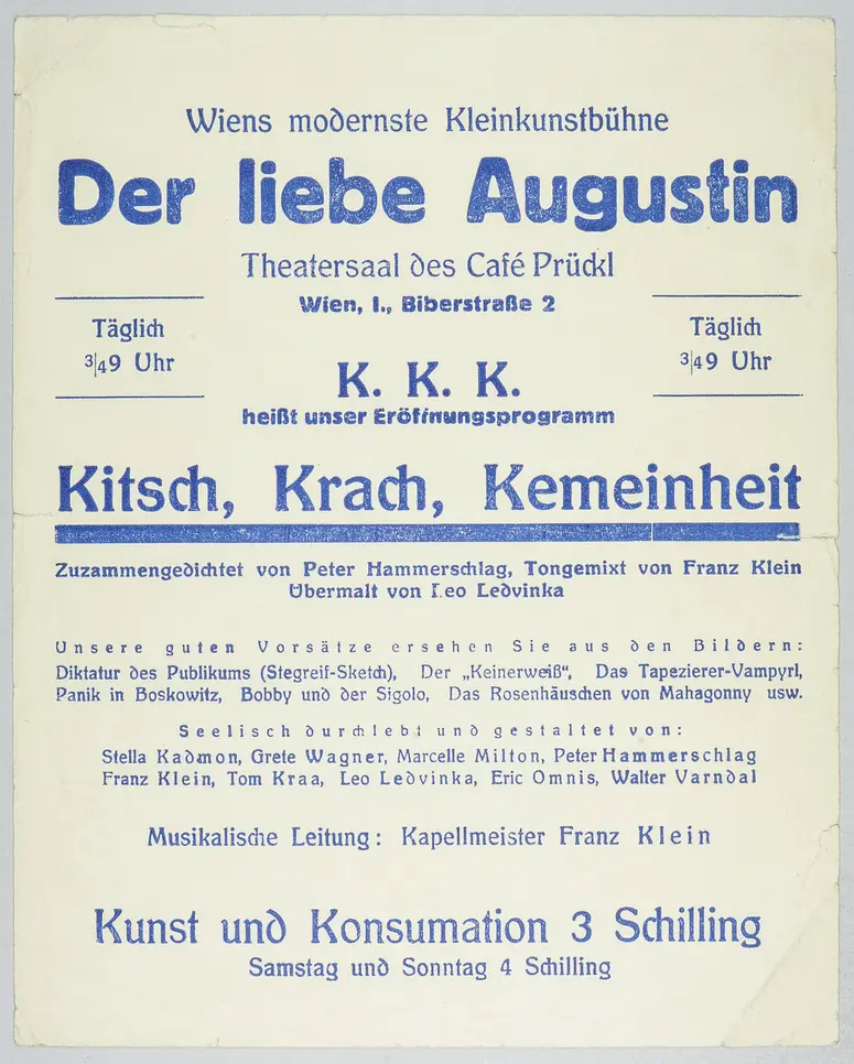 Kitsch, Krach, Kemeinheit