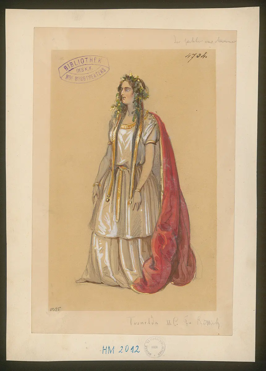 Der Fechter von Ravenna, Titel der Serie: Figurinen des k.k. Hof-Burgtheaters