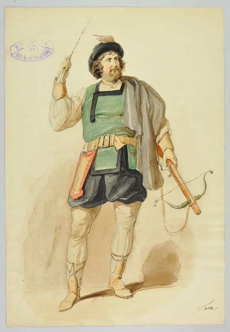 Wilhelm Tell, Titel der Serie: Figurinen des k.k. Hof-Burgtheaters