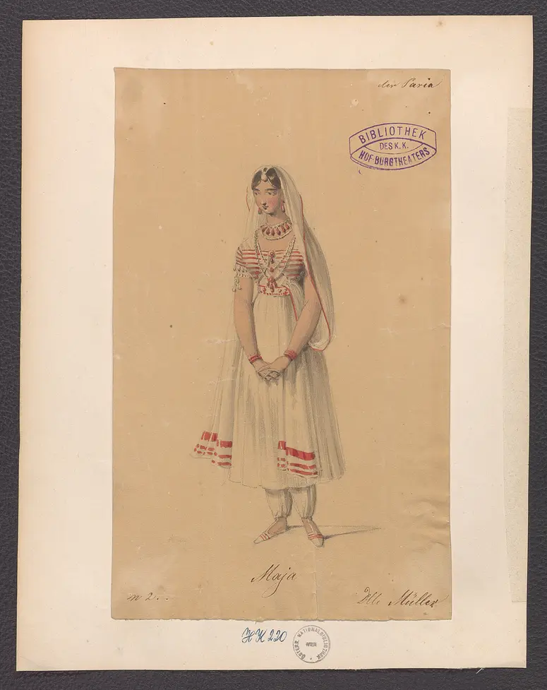 Der Paria, Titel der Serie: Figurinen des k.k. Hof-Burgtheaters