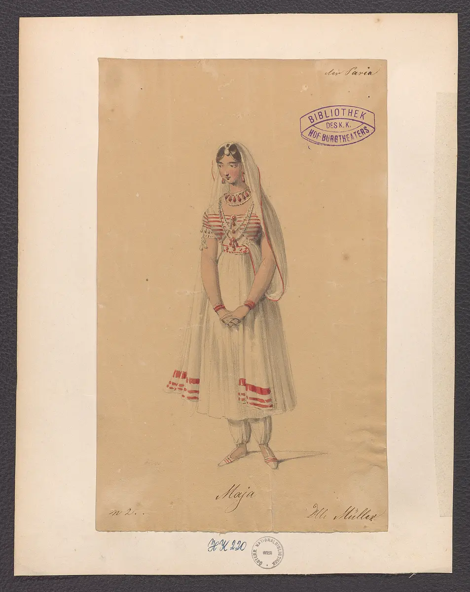 Der Paria, Titel der Serie: Figurinen des k.k. Hof-Burgtheaters