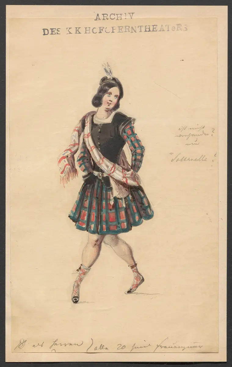 Die weiße Dame, Originaltitel: La dame blanche, Titel der Serie: Figurinen des k.k. Hofoperntheaters