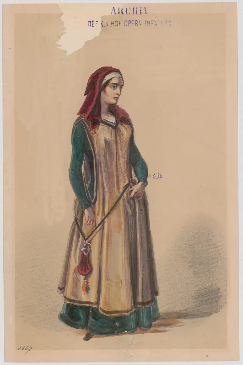 Euryanthe, Titel der Serie: Figurinen des k.k. Hofoperntheaters