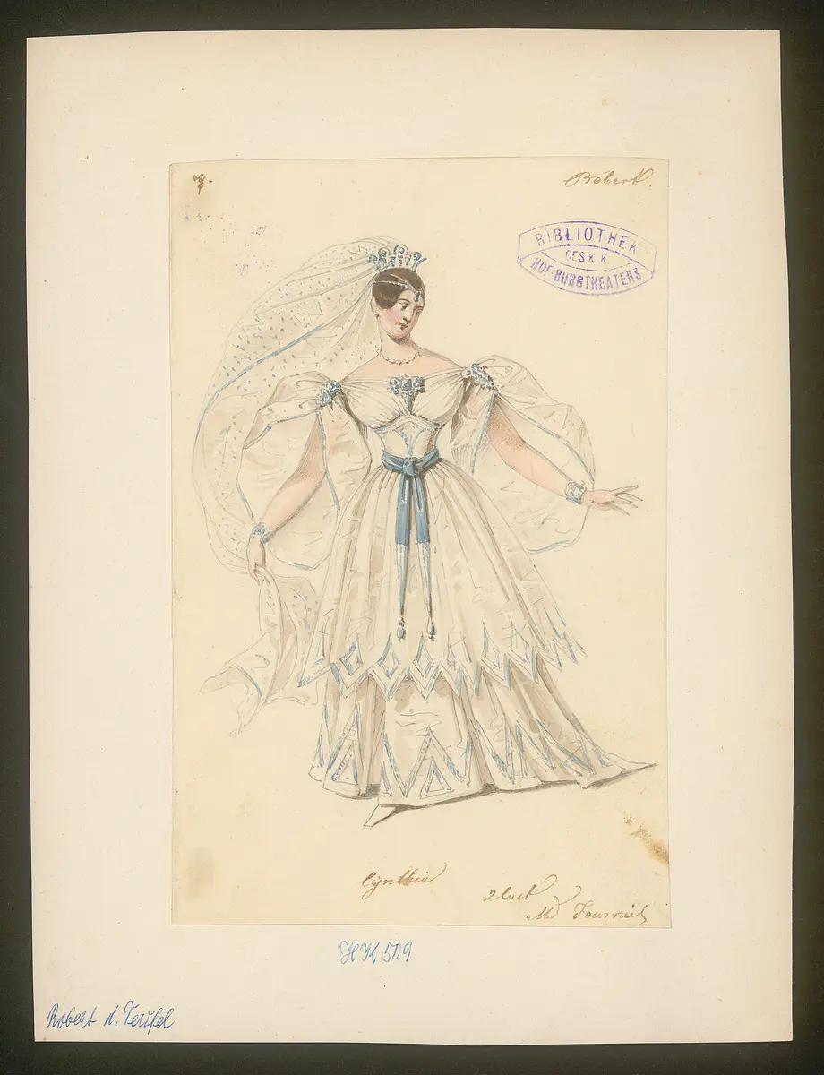 Robert der Teufel, Titel der Serie: Figurinen des k.k. Hof-Burgtheaters