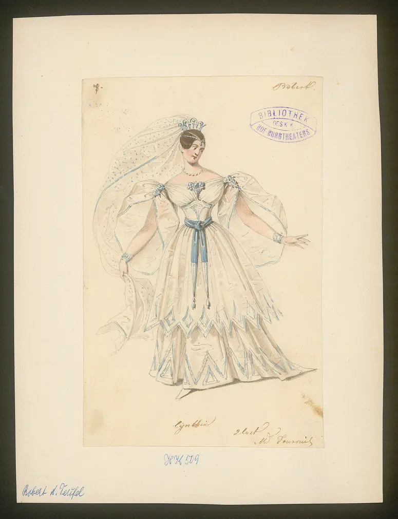 Robert der Teufel, Titel der Serie: Figurinen des k.k. Hof-Burgtheaters