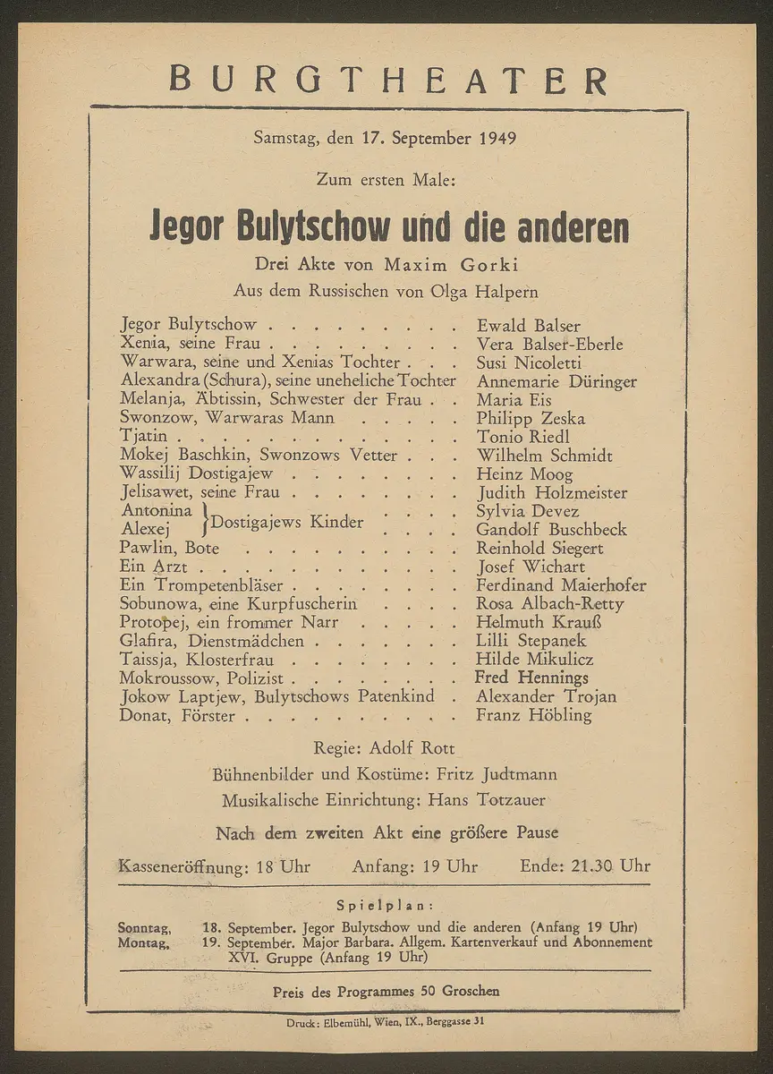 Jegor Bulytschow und die anderen