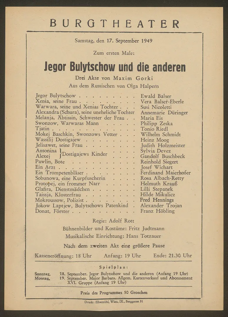 Jegor Bulytschow und die anderen