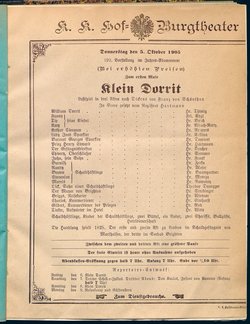 Klein Dorrit. Lustspiel in drei Akten