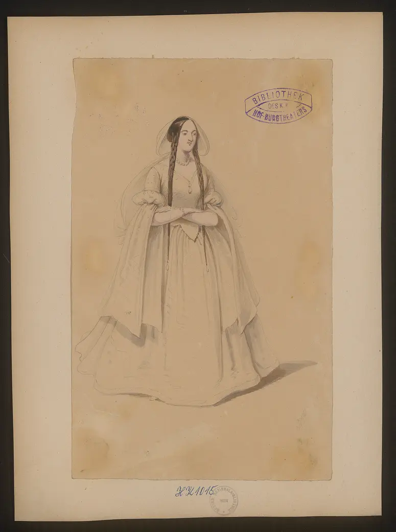 Sampiero, Titel der Serie: Figurinen des k.k. Hof-Burgtheaters