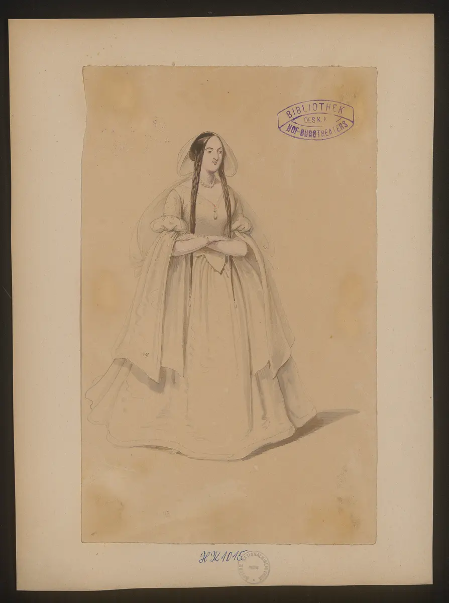 Sampiero, Titel der Serie: Figurinen des k.k. Hof-Burgtheaters