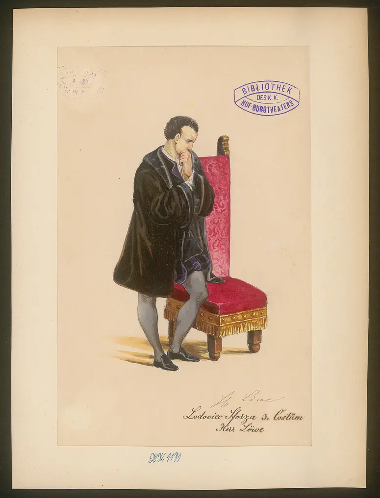 Ludovico, Originaltitel: The Duke of Milan, Titel der Serie: Figurinen des k.k. Hof-Burgtheaters