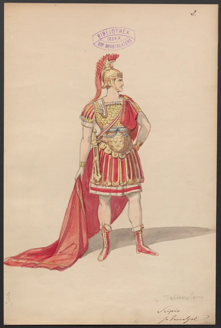 Sophonisbe, Titel der Serie: Figurinen des k.k. Hof-Burgtheaters