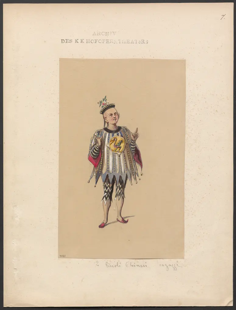 Das Pferd von Erz, Originaltitel: Le cheval de bronze, Titel der Serie: Figurinen des k.k. Hofoperntheaters
