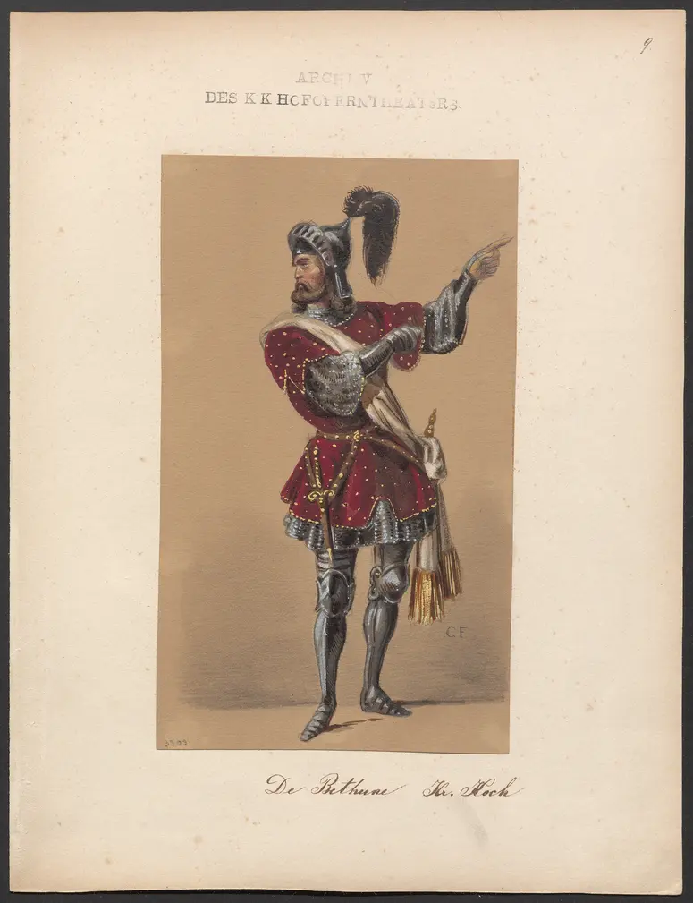 Die sizilianische Vesper, Originaltitel: Les vêpres siciliennes, Titel der Serie: Figurinen des k.k. Hofoperntheaters