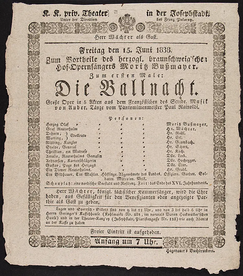 Die Ballnacht, Gustave III ou Le bal masqué