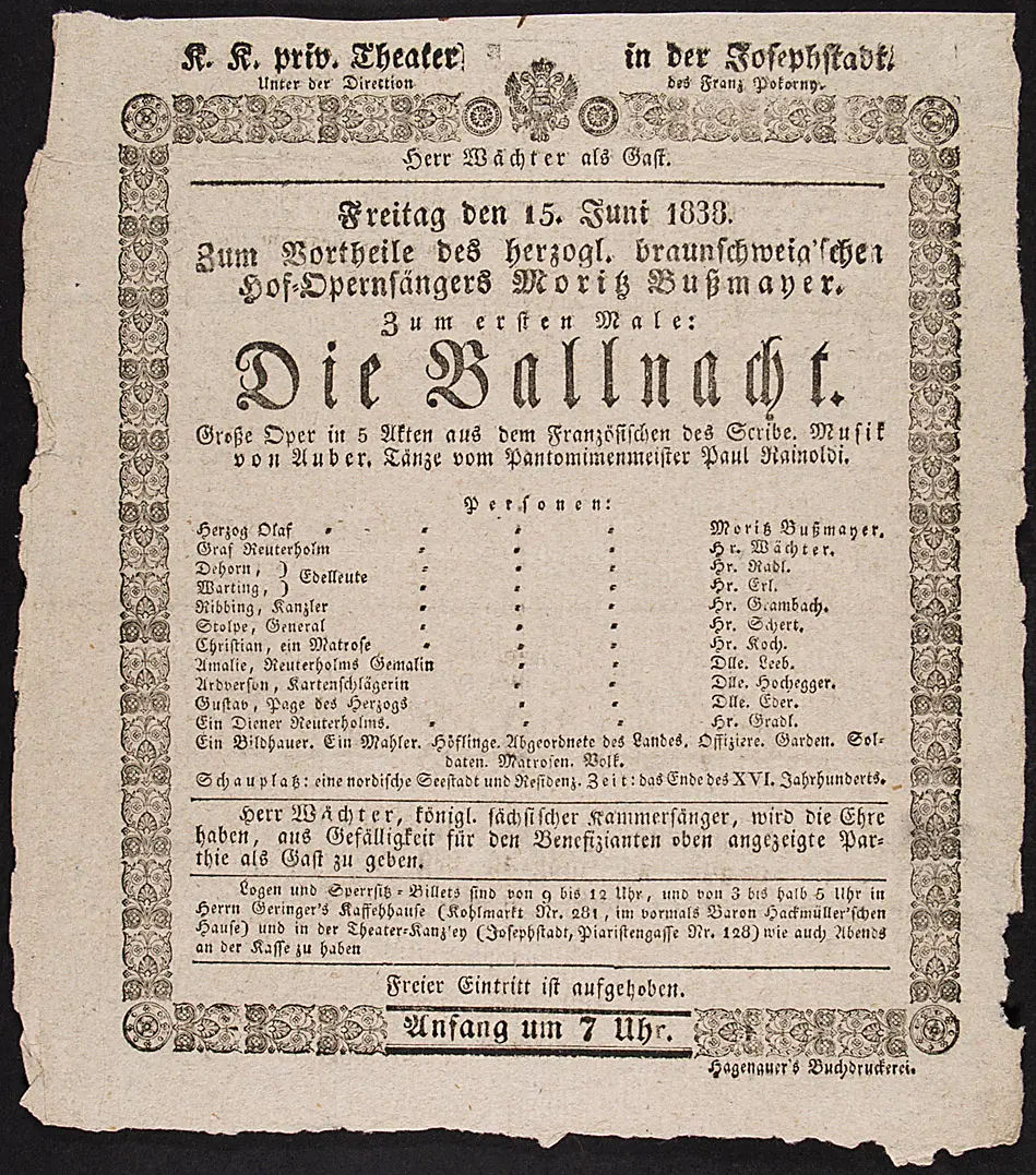 Die Ballnacht, Gustave III ou Le bal masqué