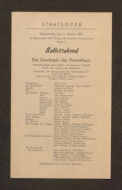 Ballettabend, Die Geschöpfe des Prometheus, Salade, Estro barbarico