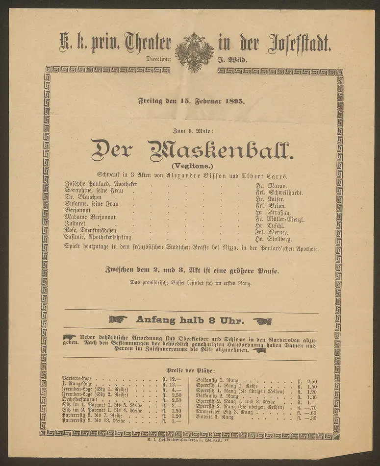 Der Maskenball, Veglione (Originaltitel)