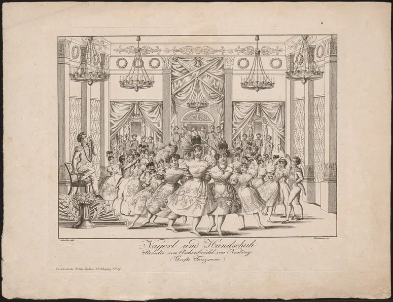 Nagerl und Handschuh, Titel der Serie: Theatralische Bilder-Gallerie, Name der Zeitschrift: Wiener Theaterzeitung