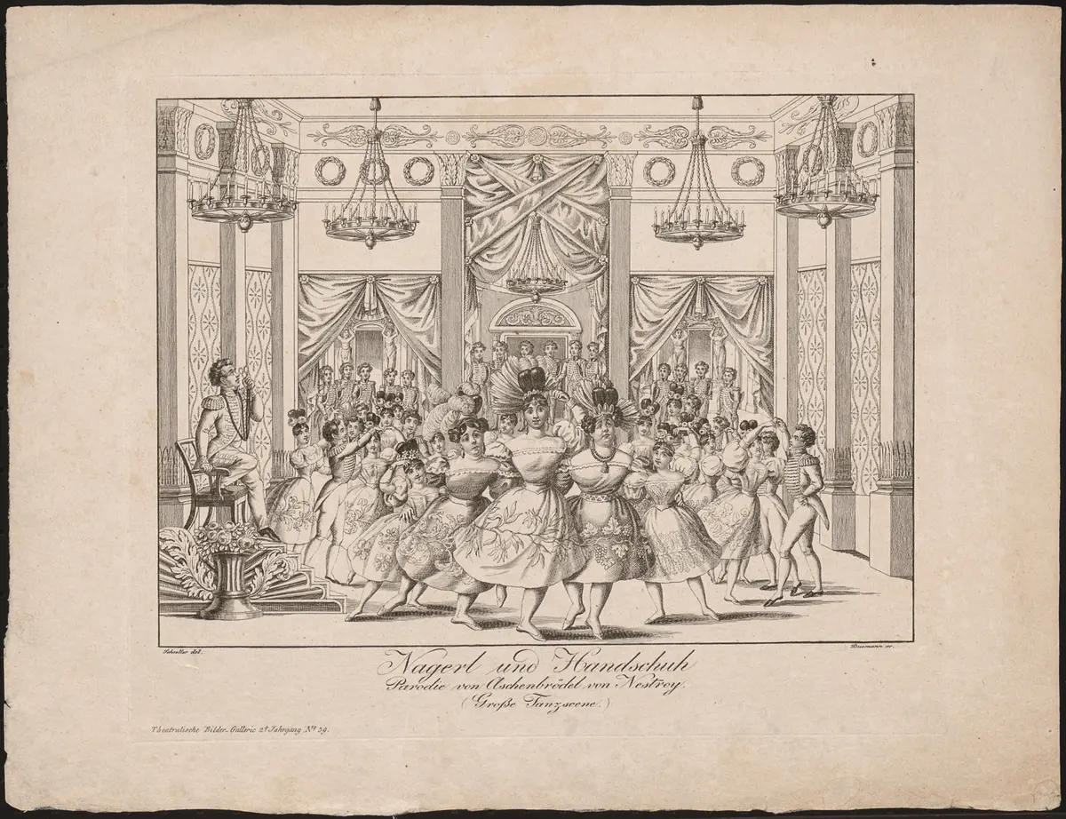 Nagerl und Handschuh, Titel der Serie: Theatralische Bilder-Gallerie, Name der Zeitschrift: Wiener Theaterzeitung