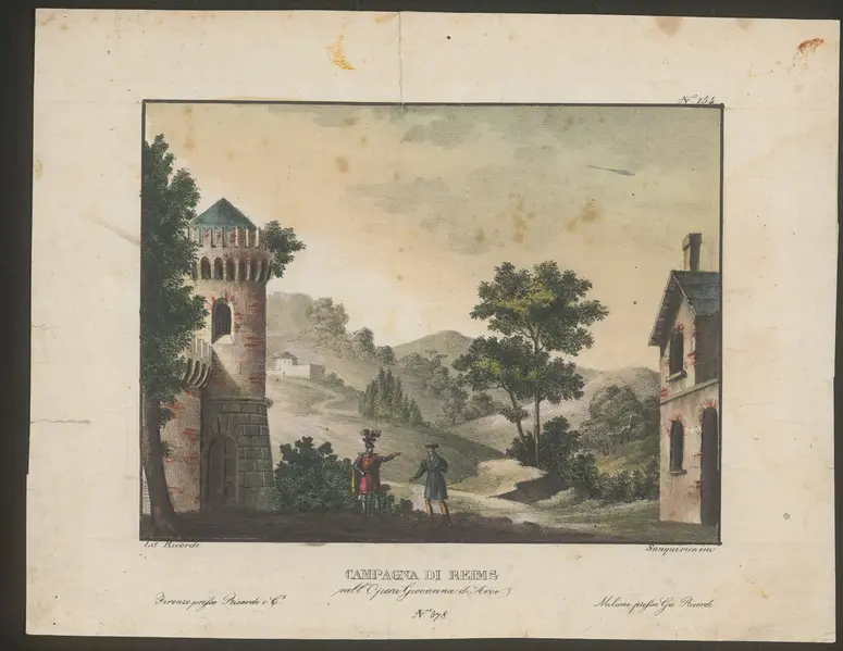 Giovanna d'Arco, Alternativtitel: Die Jungfrau von Orleans, Titel der Serie: Nuova raccolta di scene teatrali inventate dal celebre Sanquirico