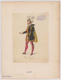 Donna Diana, oder Stolz und Liebe, Suchtitel: Donna Diana, Originaltitel: El desdén con el desdén, Titel der Serie: Figurinen des k.k. Hof-Burgtheaters