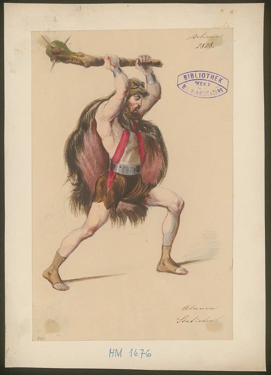 Belisar, Titel der Serie: Figurinen des k.k. Hof-Burgtheaters