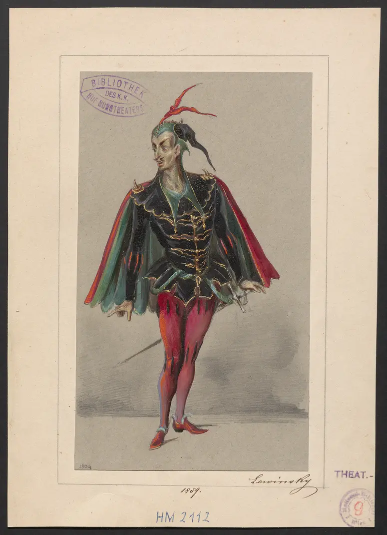 Faust 1. Teil, Suchtitel: Faust I, Titel der Serie: Figurinen des k.k. Hof-Burgtheaters