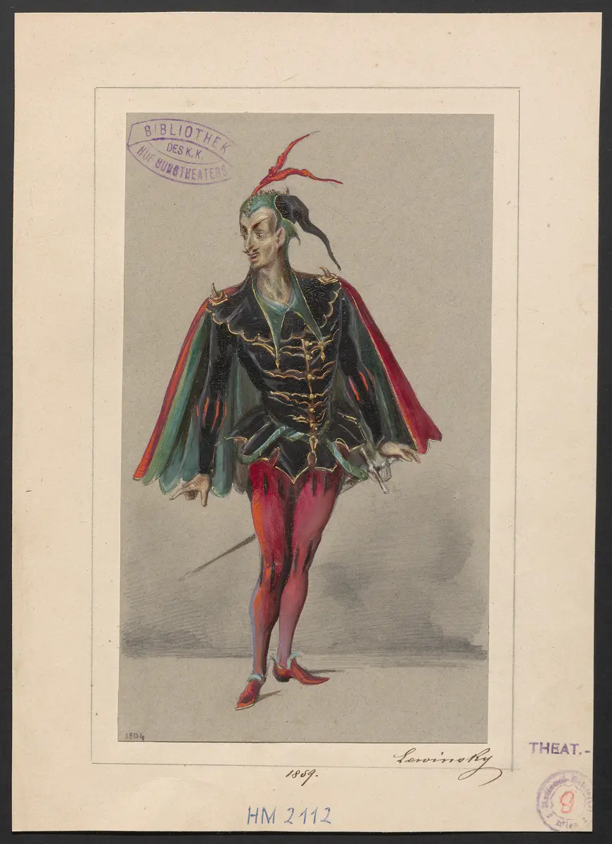 Faust 1. Teil, Suchtitel: Faust I, Titel der Serie: Figurinen des k.k. Hof-Burgtheaters