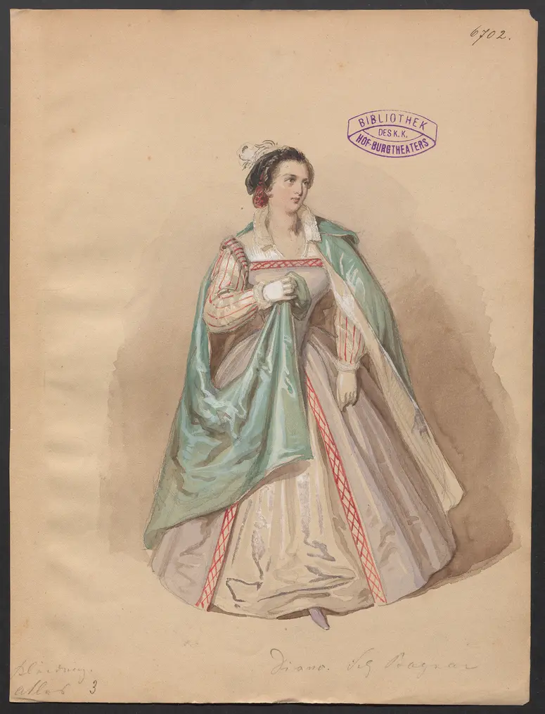 Don Juan de Austria, Titel der Serie: Figurinen des k.k. Hof-Burgtheaters
