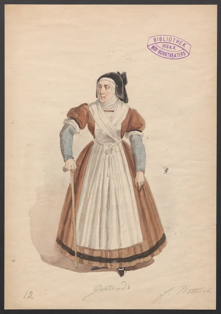 Hans Lange, Titel der Serie: Figurinen des k.k. Hof-Burgtheaters