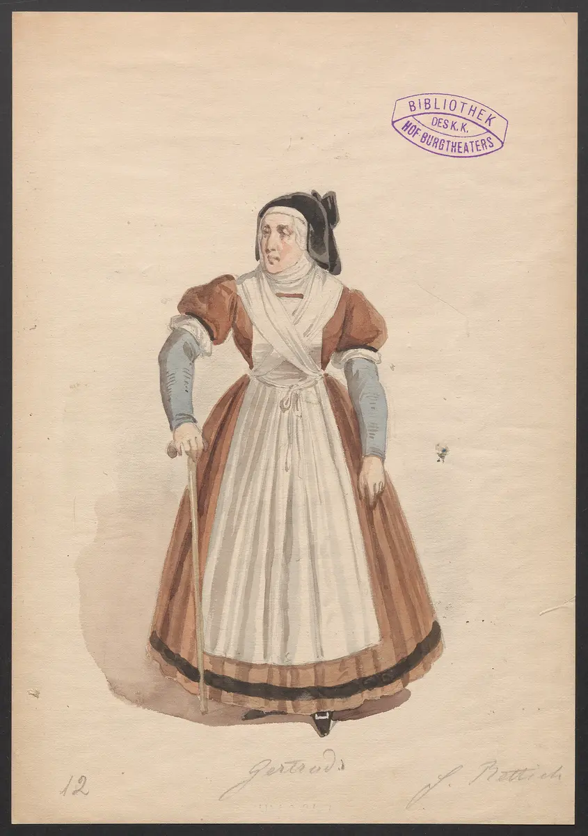 Hans Lange, Titel der Serie: Figurinen des k.k. Hof-Burgtheaters