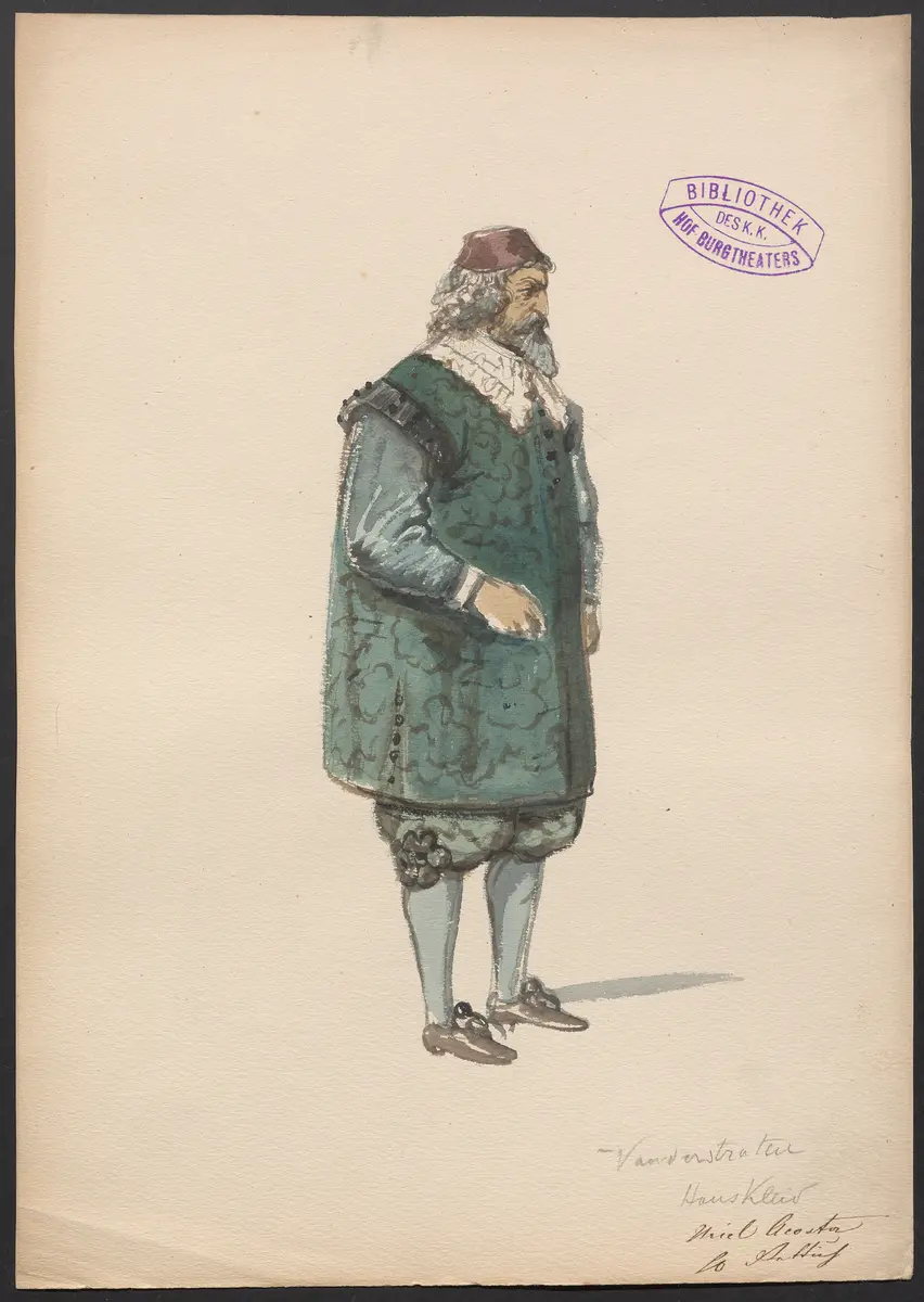 Uriel Acosta, Titel der Serie: Figurinen des k.k. Hof-Burgtheaters