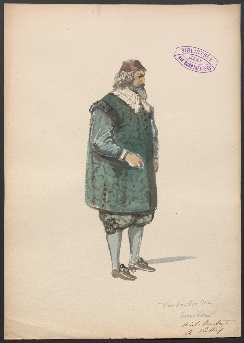 Uriel Acosta, Titel der Serie: Figurinen des k.k. Hof-Burgtheaters