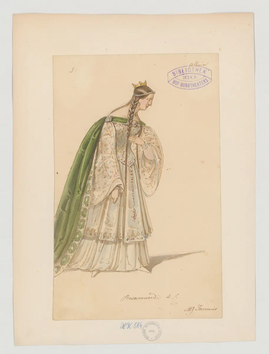 Alboin, Titel der Serie: Figurinen des k.k. Hof-Burgtheaters