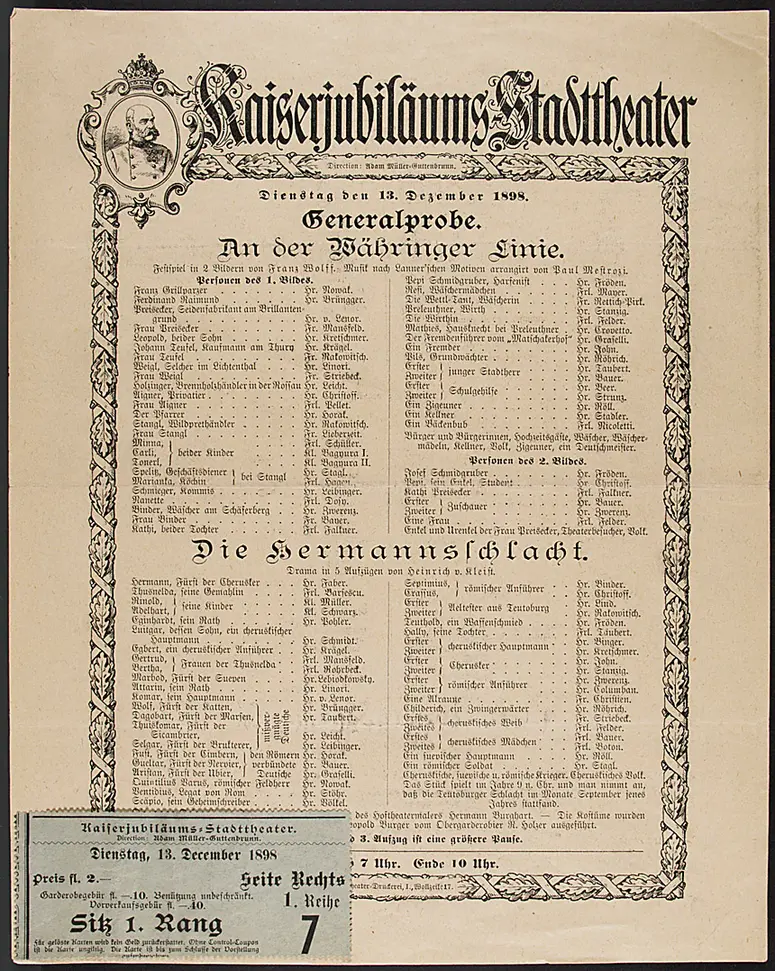An der Währinger Linie, Die Hermannsschlacht
