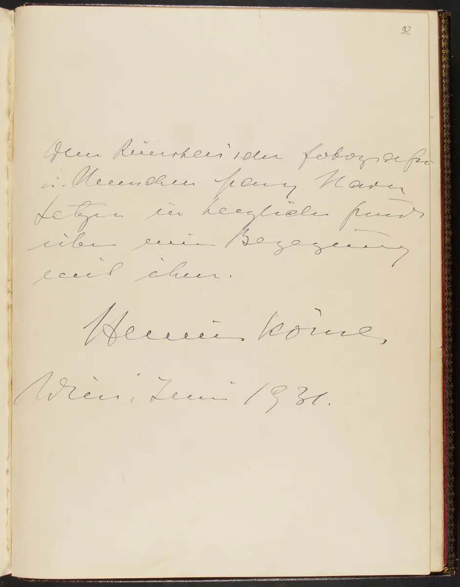 Gästebuch. Atelier Franz-Xaver Setzer, Wien